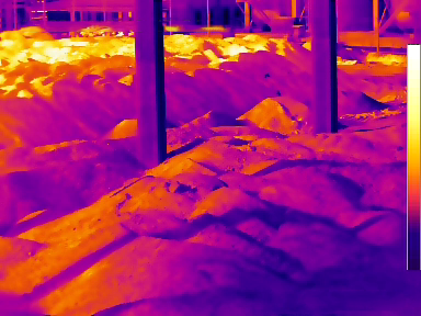 红外热像仪检测煤堆裂纹的方式