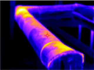 红外热像仪下石化管道